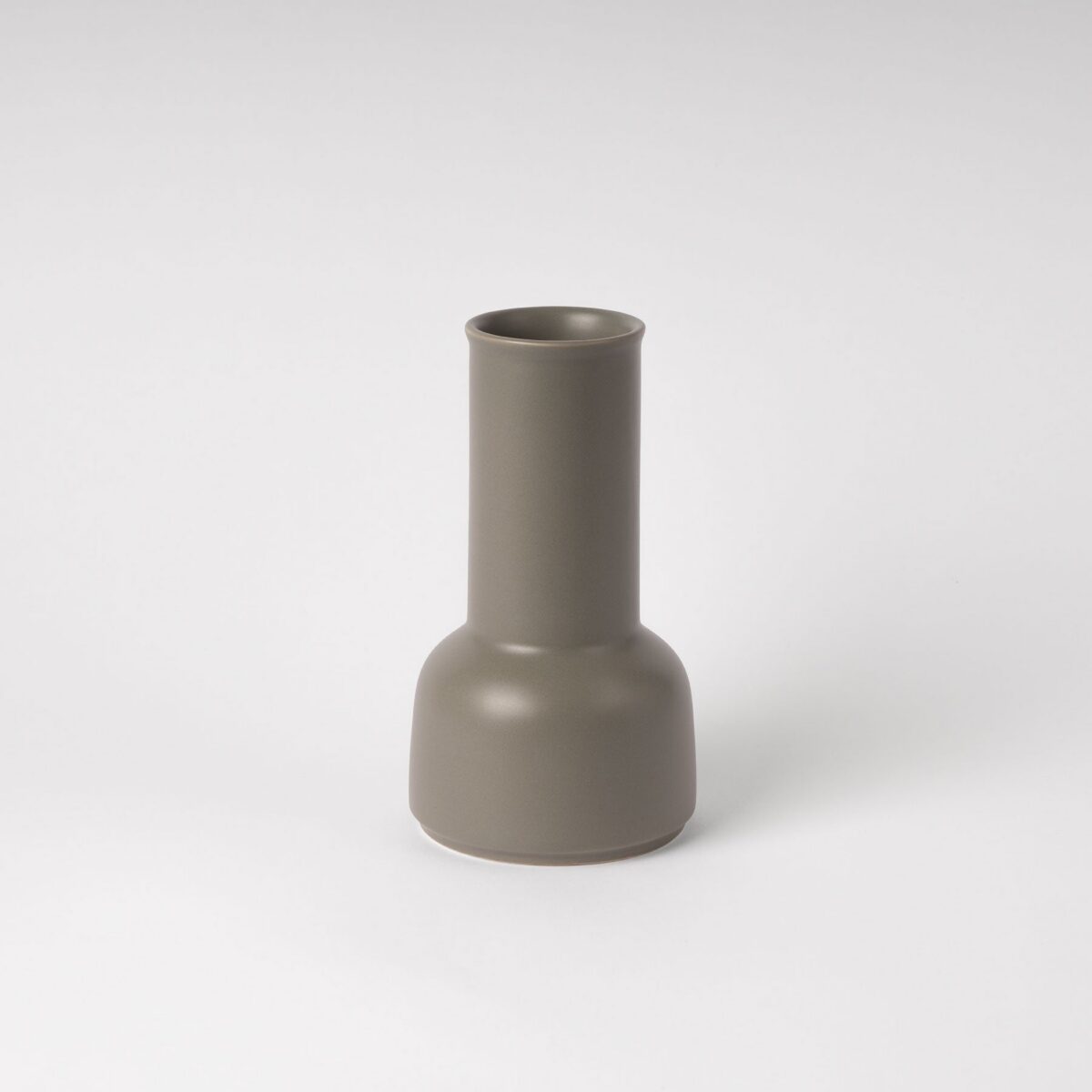Smoke Green Ceramic Water Carafe - Rounded Bottle Silhouette